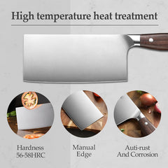 Bias Cut Series 6.9 Inch German Steel Cleaver Knife