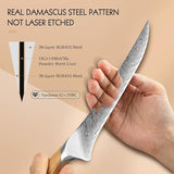X01 7 Inch Fillet Knife, 73 LAYERS Damascus STEEL WITH 14cr14v3monb POWDER STEEL Having Olive Wood Handle