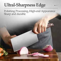 Bias Cut Series 6.9 Inch German Steel Cleaver Knife