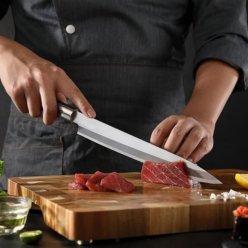 DSKK 300 Sashimi Knife+ Wooden Sheath, 7Cr17MoV Having Ebony Handle